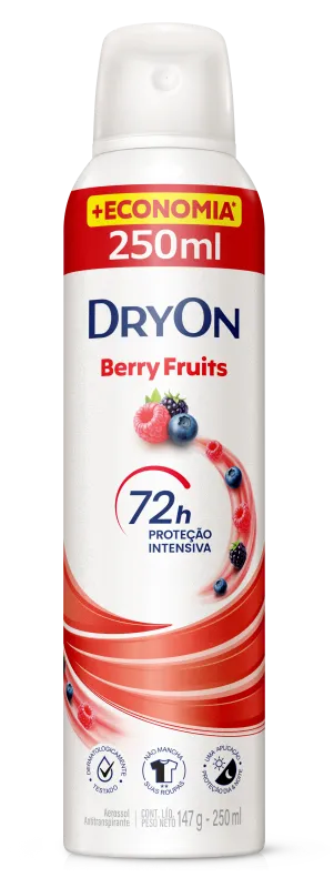 Desodorante Aerossol Dryon Berry Fruits Proteção Intensiva 250ml