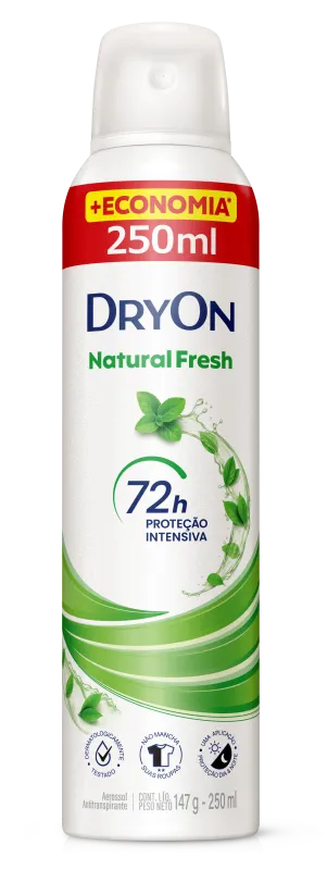 Desodorante Aerossol Dryon Natural Fresh Proteção Intensiva 250ml